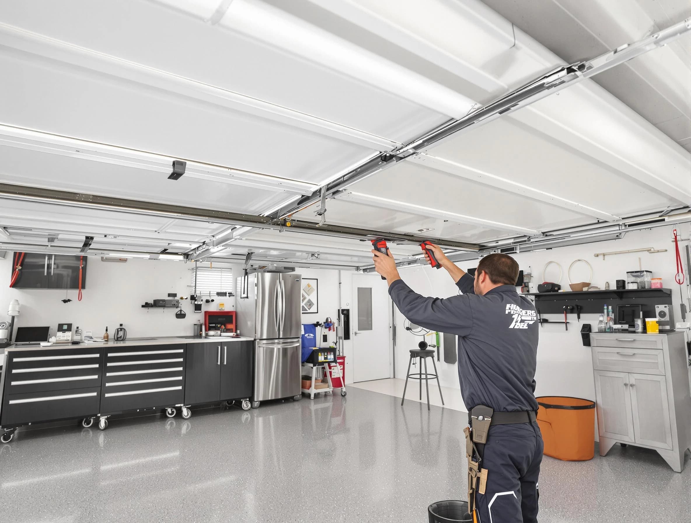 Overhead garage door repair service by Woodbridge Garage Door Repair in Woodbridge