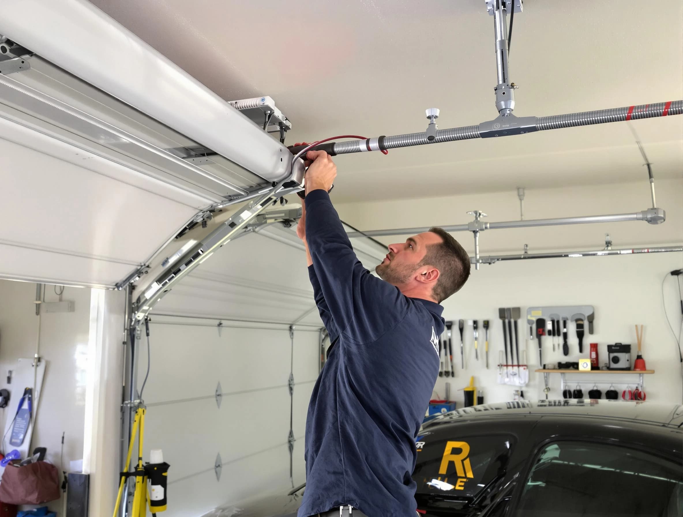 Woodbridge Garage Door Repair technician performing garage door cable repair in Woodbridge