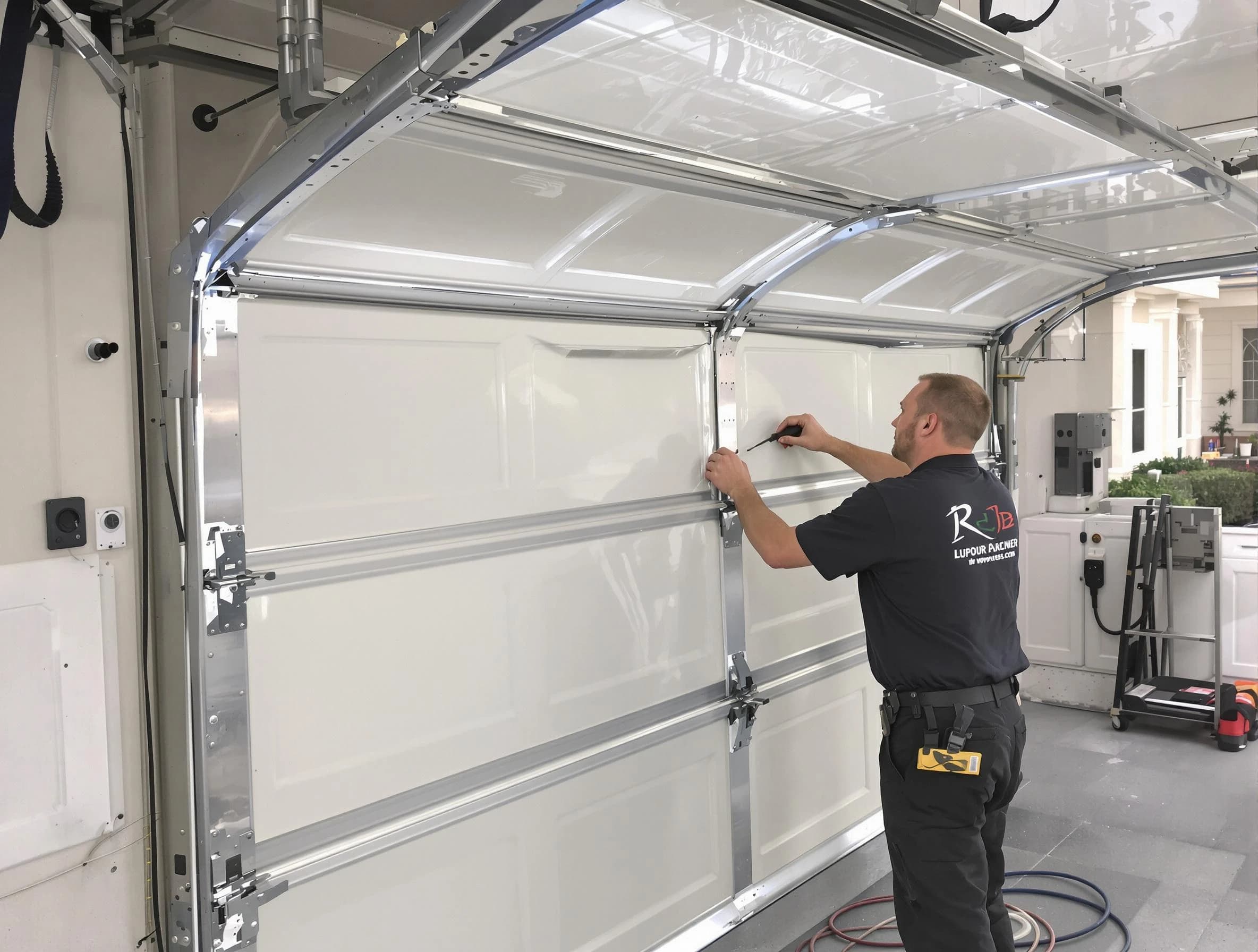 Woodbridge Garage Door Repair professional performing panel repair in Woodbridge