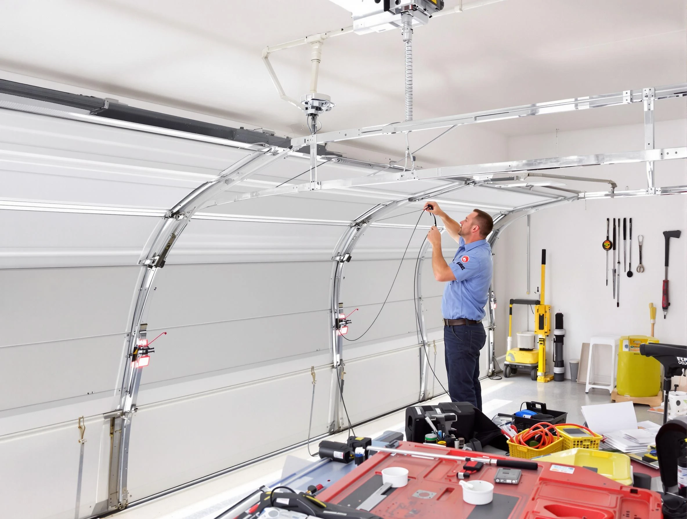 Garage door cable repair service by Woodbridge Garage Door Repair in Woodbridge