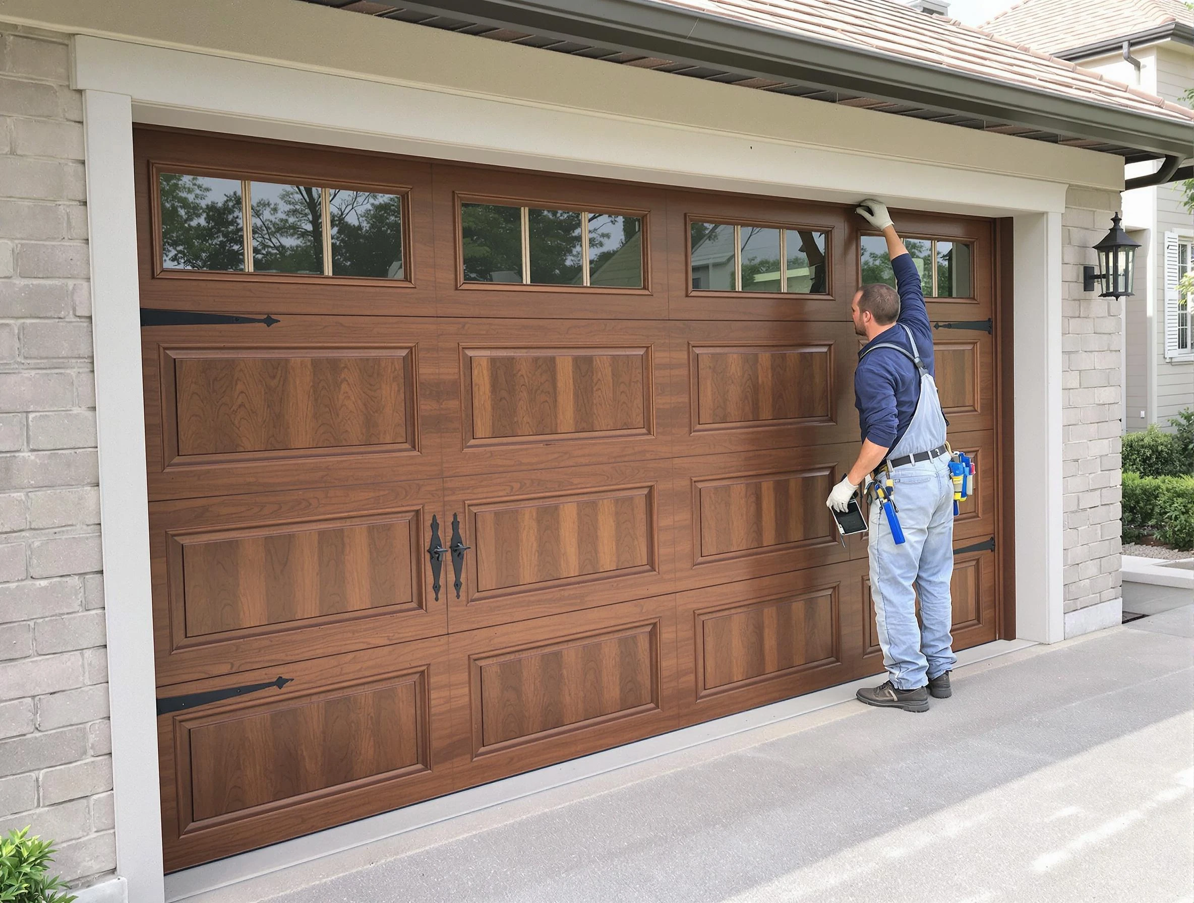 Custom garage door showcase by Woodbridge Garage Door Repair in Woodbridge