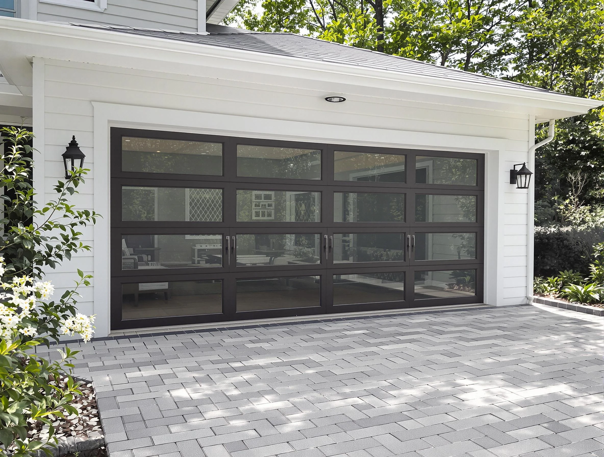 Woodbridge Garage Door Repair design specialist presenting custom garage door options to Woodbridge homeowner
