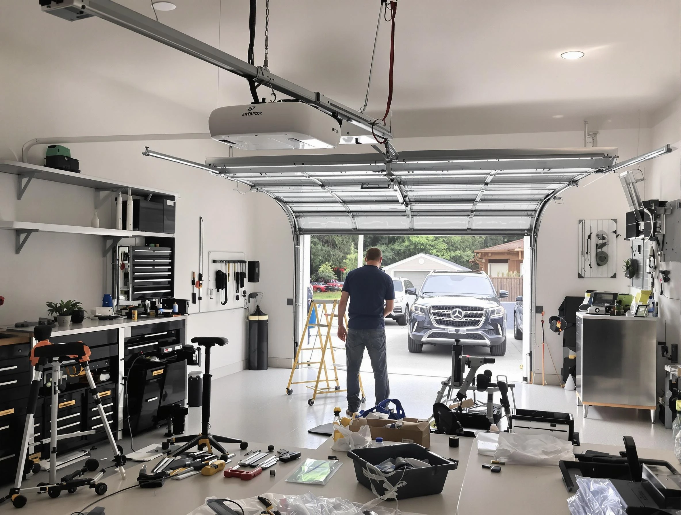 Garage door opener installation by Woodbridge Garage Door Repair in Woodbridge