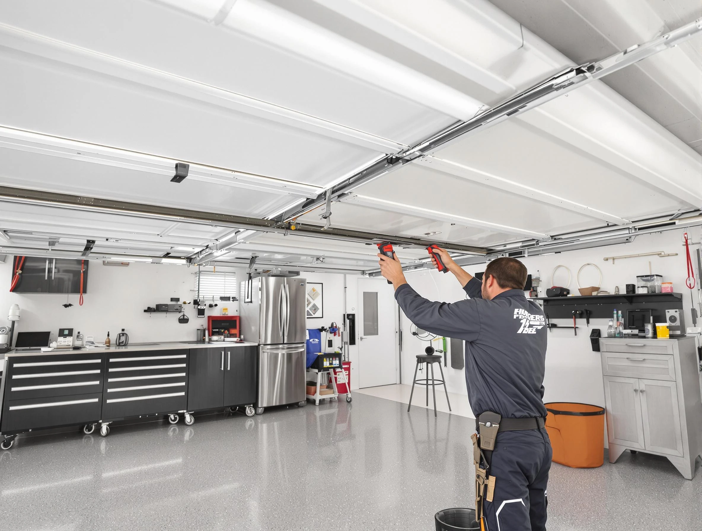 Overhead garage door repair service by Woodbridge Garage Door Repair in Woodbridge